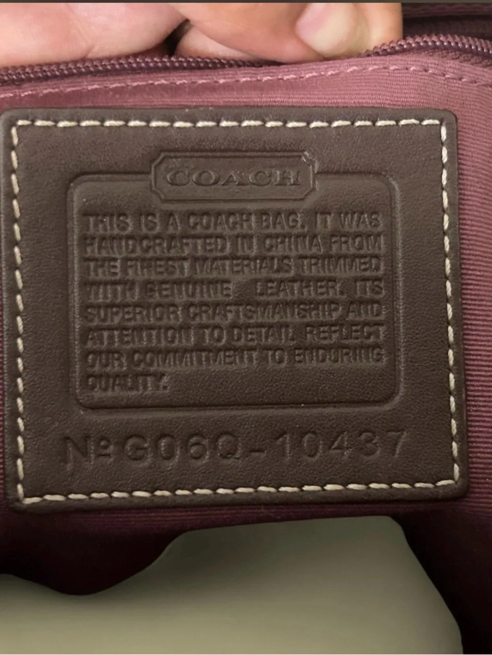 Coach Patchwork Leather Tote in Brown, Pink & Cream